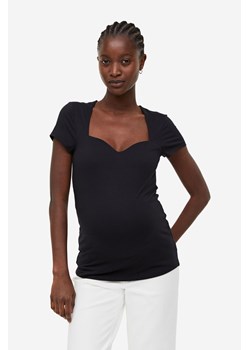 H & M - MAMA Dżersejowy top - Czarny ze sklepu H&M w kategorii Bluzki ciążowe - zdjęcie 169674936