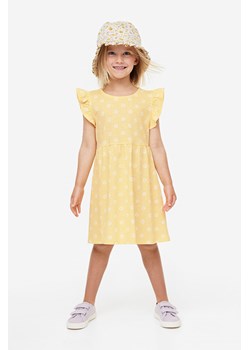 H & M - Sukienka z bawełnianego dżerseju - Żółty ze sklepu H&M w kategorii Sukienki dziewczęce - zdjęcie 169675025