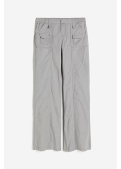 H & M - Płócienne spodnie cargo - Szary ze sklepu H&M w kategorii Spodnie damskie - zdjęcie 169675135