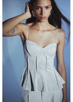 H & M - Top gorsetowy - Brązowy ze sklepu H&M w kategorii Bluzki damskie - zdjęcie 169675156
