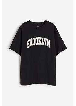 H & M - T-shirt z bawełnianego dżerseju - Czarny ze sklepu H&M w kategorii T-shirty chłopięce - zdjęcie 169675256