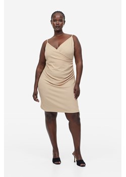 H & M - Drapowana sukienka dżersejowa - Beżowy ze sklepu H&M w kategorii Sukienki - zdjęcie 169675268