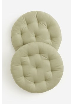 H & M - Okrągła poduszka na krzesło 2-pak - Zielony ze sklepu H&M w kategorii Tekstylia ogrodowe - zdjęcie 169675376