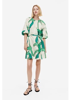 H & M - Sukienka z wiązanym paskiem - Beżowy ze sklepu H&M w kategorii Sukienki - zdjęcie 169675455