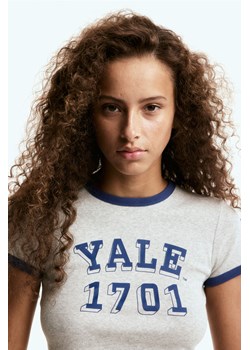 H & M - T-shirt z nadrukiem - Szary ze sklepu H&M w kategorii Bluzki damskie - zdjęcie 169675518