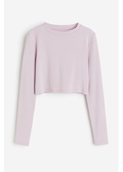 H & M - Dżersejowy top z długim rękawem - Fioletowy ze sklepu H&M w kategorii Bluzki dziewczęce - zdjęcie 169675519