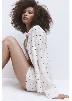H & M - Piżama z koszulą i szortami - Biały ze sklepu H&M w kategorii Piżamy damskie - zdjęcie 169675549