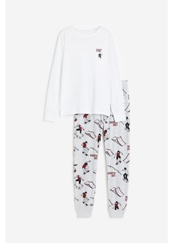 H & M - Dżersejowa piżama - Biały ze sklepu H&M w kategorii Piżamy dziecięce - zdjęcie 169675556