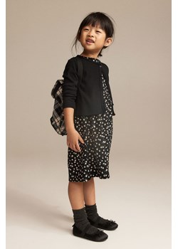 H & M - Kardigan z dżerseju w prążki - Czarny ze sklepu H&M w kategorii Swetry dziewczęce - zdjęcie 169675705