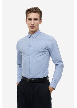 H & M - Bawełniana koszula Muscle Fit - Niebieski ze sklepu H&M w kategorii Koszule męskie - zdjęcie 169675716