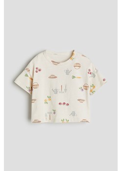H & M - Printed T-shirt - Beżowy ze sklepu H&M w kategorii T-shirty chłopięce - zdjęcie 169675717