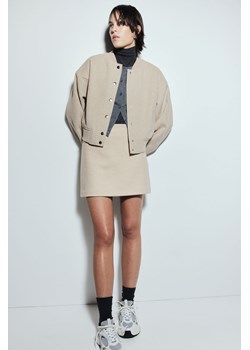 H & M - Filcowa kurtka bomberka - Beżowy ze sklepu H&M w kategorii Kurtki damskie - zdjęcie 169675776
