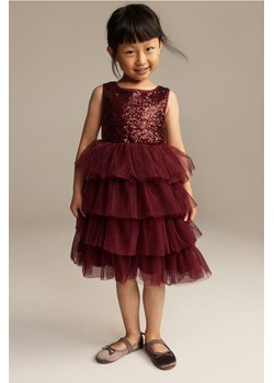 H & M - Tiulowa sukienka z cekinami - Czerwony ze sklepu H&M w kategorii Sukienki dziewczęce - zdjęcie 169675878