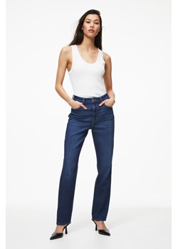 H & M - Slim Straight Ultra High Jeans - Niebieski ze sklepu H&M w kategorii Jeansy damskie - zdjęcie 169675886