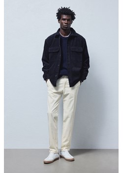 H & M - Spodnie sztruksowe Slim Fit - Biały ze sklepu H&M w kategorii Spodnie męskie - zdjęcie 169675898