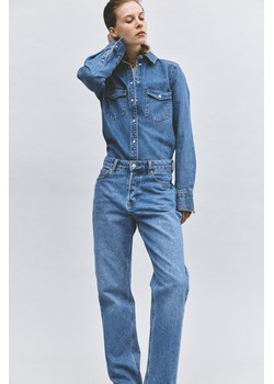 H & M - Straight High Jeans - Niebieski ze sklepu H&M w kategorii Jeansy damskie - zdjęcie 169676007