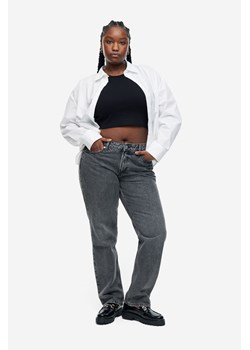H & M - Curvy Fit Straight Regular Jeans - Szary ze sklepu H&M w kategorii Jeansy damskie - zdjęcie 169676018