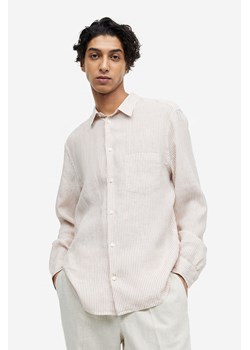 H & M - Lniana koszula Regular Fit - Beżowy ze sklepu H&M w kategorii Koszule męskie - zdjęcie 169676036