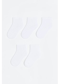H & M - Skarpety 5-pak - Biały ze sklepu H&M w kategorii Skarpetki dziecięce - zdjęcie 169676069