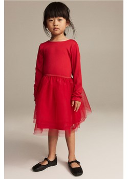H & M - Sukienka z tiulowym dołem - Czerwony ze sklepu H&M w kategorii Sukienki dziewczęce - zdjęcie 169676156