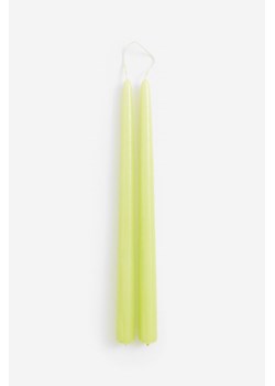 H & M - Błyszcząca świeczka stożkowa 2-pak - Zielony ze sklepu H&M w kategorii Świece i dyfuzory - zdjęcie 169676366