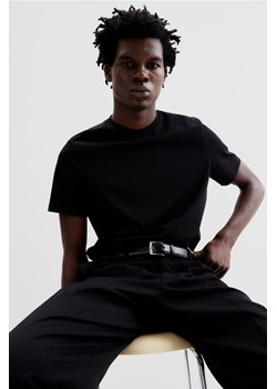 H & M - T-shirt z bawełny pima Slim Fit - Czarny ze sklepu H&M w kategorii T-shirty męskie - zdjęcie 169676418