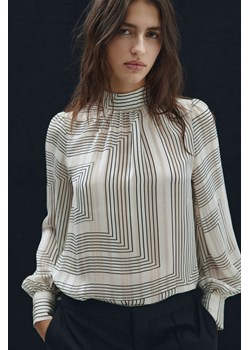 H & M - Wzorzysta bluzka - Beżowy ze sklepu H&M w kategorii Bluzki damskie - zdjęcie 169676468