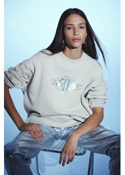 H & M - Bluza oversize z motywem - Beżowy ze sklepu H&M w kategorii Bluzy damskie - zdjęcie 169676479