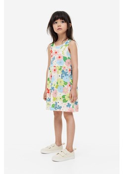 H & M - Bawełniana sukienka we wzory - Beżowy ze sklepu H&M w kategorii Sukienki dziewczęce - zdjęcie 169676517