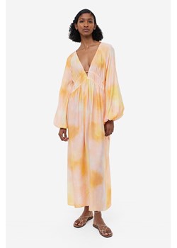H & M - Sukienka oversize z wiązaniem - Pomarańczowy ze sklepu H&M w kategorii Sukienki - zdjęcie 169676607