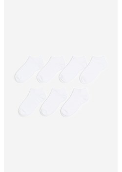 H & M - Krótkie skarpetki 7-pak - Biały ze sklepu H&M w kategorii Skarpetki dziecięce - zdjęcie 169676628