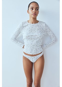 H & M - Figi brazilian z dżerseju - Biały ze sklepu H&M w kategorii Majtki damskie - zdjęcie 169676689