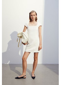 H & M - Sukienka z przędzy bouclé - Biały ze sklepu H&M w kategorii Sukienki - zdjęcie 169676705