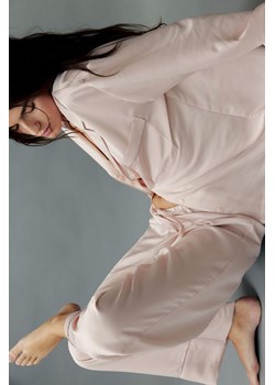 H & M - Satynowa piżama z koszulą i spodniami - Różowy ze sklepu H&M w kategorii Piżamy damskie - zdjęcie 169676727