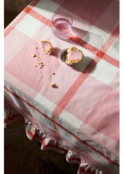 H & M - Bawełniany obrus z falbanką - Różowy ze sklepu H&M w kategorii Obrusy i bieżniki - zdjęcie 169676756