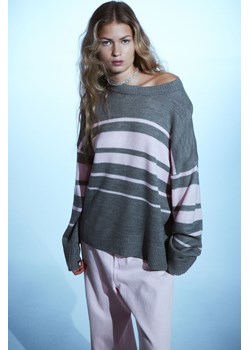 H & M - Żakardowy sweter - Szary ze sklepu H&M w kategorii Swetry damskie - zdjęcie 169676986