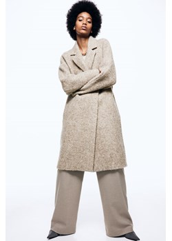 H & M - Dwurzędowy płaszcz z domieszką wełny - Beżowy ze sklepu H&M w kategorii Płaszcze damskie - zdjęcie 169677095