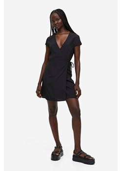 H & M - Kopertowa sukienka z krepy - Czarny ze sklepu H&M w kategorii Sukienki - zdjęcie 169677335