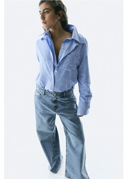 H & M - Koszula z domieszką lnu - Niebieski ze sklepu H&M w kategorii Koszule damskie - zdjęcie 169677638