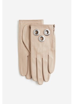 H & M - Skórzane rękawiczki - Brązowy ze sklepu H&M w kategorii Rękawiczki damskie - zdjęcie 169677698