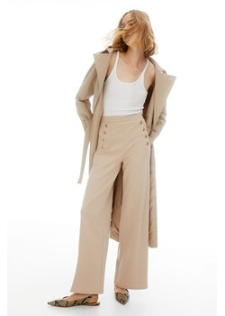 H & M - Spodnie z guzikami z przodu - Beżowy ze sklepu H&M w kategorii Spodnie damskie - zdjęcie 169677959