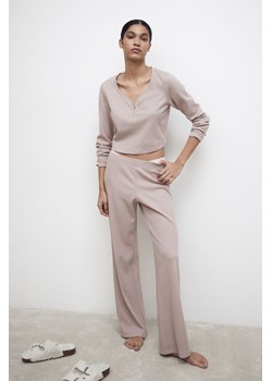 H & M - Waflowa piżama - Różowy ze sklepu H&M w kategorii Piżamy damskie - zdjęcie 169677976