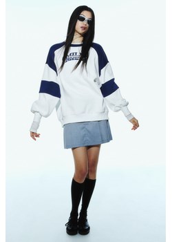 H & M - Bluza oversize z nadrukiem - Biały ze sklepu H&M w kategorii Bluzy damskie - zdjęcie 169678026
