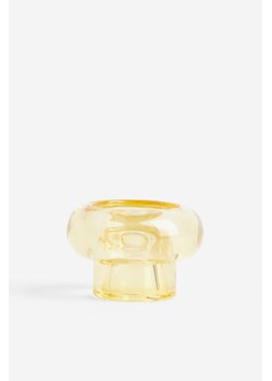 H & M - Szklany świecznik - Żółty ze sklepu H&M w kategorii Świeczniki - zdjęcie 169678216