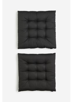 H & M - Bawełniana poduszka na krzesło 2-pak - Szary ze sklepu H&M w kategorii Tekstylia ogrodowe - zdjęcie 169678235