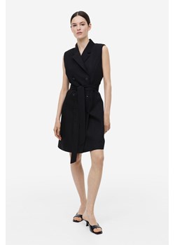 H & M - Sukienka z wiązanym paskiem - Czarny ze sklepu H&M w kategorii Sukienki - zdjęcie 169678286