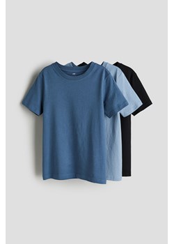 H & M - T-shirt 3-pak - Niebieski ze sklepu H&M w kategorii T-shirty chłopięce - zdjęcie 169678368