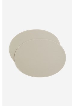 H & M - Owalna podkładka pod talerz 2-pak - Brązowy ze sklepu H&M w kategorii Podkładki na stół - zdjęcie 169678598