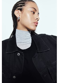 H & M - Kardigan w drobny splot - Czarny ze sklepu H&M w kategorii Swetry damskie - zdjęcie 169678628