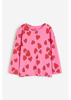 H & M - Dżersejowy top z nadrukiem - Różowy ze sklepu H&M w kategorii Bluzki dziewczęce - zdjęcie 169678645